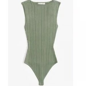 Abercrombie & Fitch Sage Ribbed Bodysuit